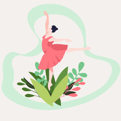 Flat Style Design Dance Training Education Poster Illustration
