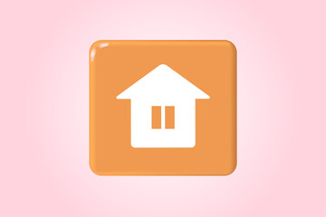 3d vector home icon design