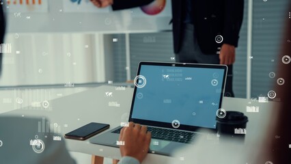 Business dashboard for financial data analysis envisional graphic . Marketing strategy concept .