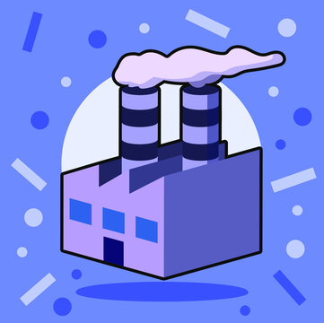 Icono f&aacute;brica vector Ilustraci&oacute;n vectorial