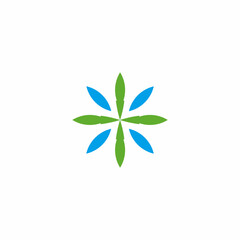 plus medical leaf water medical herb symbol logo vector