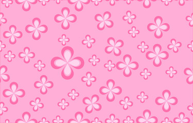 Geometric ethnic pattern seamless flower color Pink. seamless pattern. Design for fabric, curtain, background, carpet, wallpaper, clothing, wrapping, Batik, fabric,Vector illustration