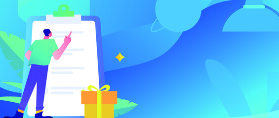 User Questionnaire Flat Vector Concept Illustration
