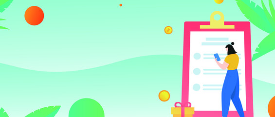 User Questionnaire Flat Vector Concept Illustration
