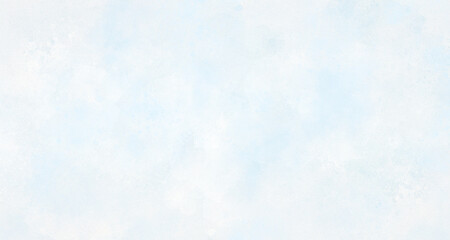 Blue Sky watercolor effect stains, Paint splatter grunge background texture in soft blue pastel, for website banner design