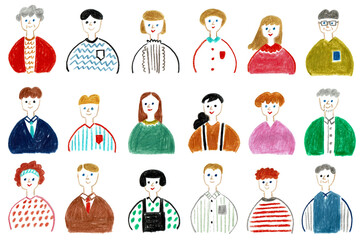 Fototapeta premium 老若男女、他人種のセット