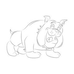Vector outline of a bulldog