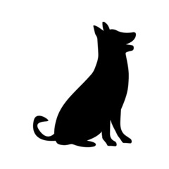 Dog silhouette vector illustration