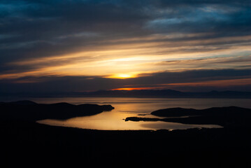 Sunset. Beautiful sunset over the sea.