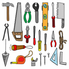 vector handyman tool equipment workshop