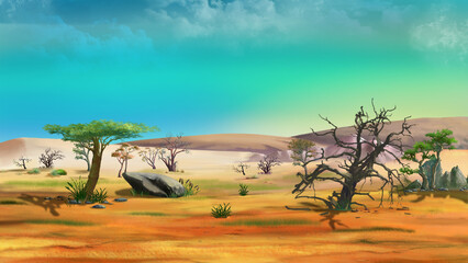 Obraz premium African savanna landscape 01