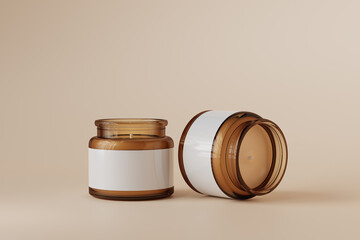 Amber Glass Candle Jar