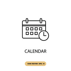 calendar icons  symbol vector elements for infographic web