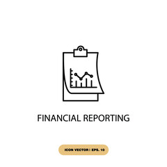 financial reporting icons  symbol vector elements for infographic web