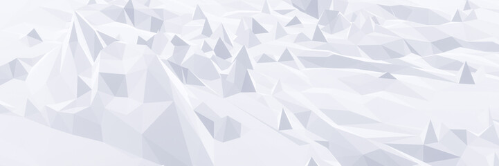 Obraz premium 3D low polygon ice mountain. Glacial landform. Ice sea.