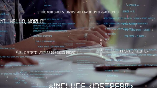 Conceptual programming and coding of future software . 3D render computer graphic .