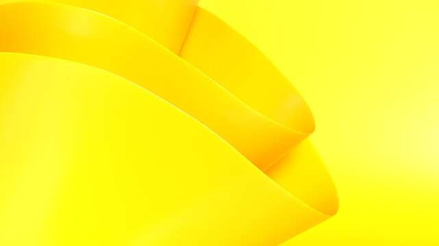 3D rendering desktop wallpaper yellow gradient 3d wave