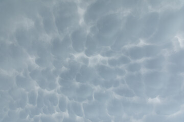 Clouds gathering in the sky, herald a strong and dangerous storm.