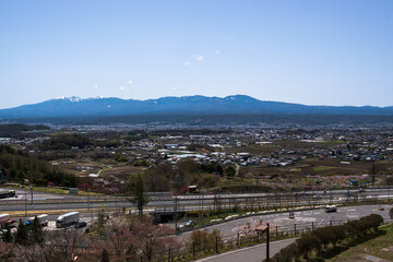 Fototapeta na wymiar 佐久平PAからの八ヶ岳連峰の眺望