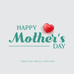 Mothers day quote lettering in typographic illustration
