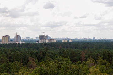 Fototapeta na wymiar Panorama of Kyiv, the capital of Ukraine.