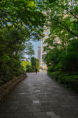 日本の東京港区赤坂4丁目の風景