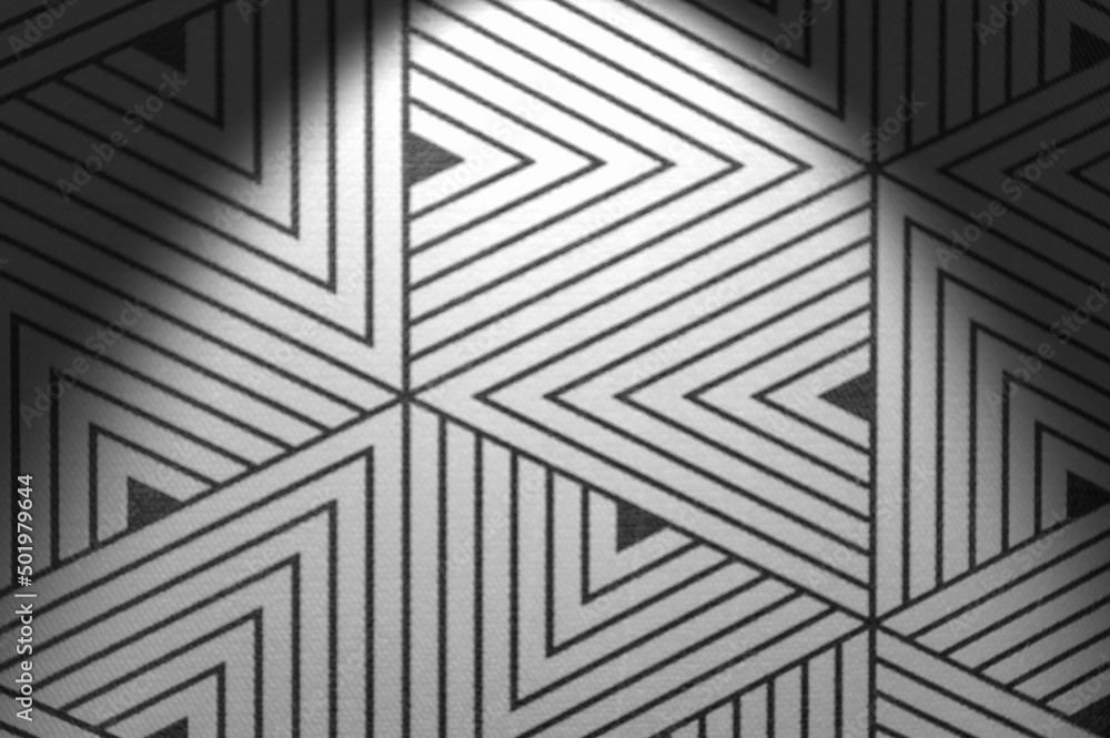 Poster abstract background with geometric pattern. spotlight illumination. polygonal background with connec