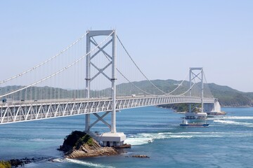 お茶園展望台から見た大鳴門橋　徳島県鳴門市