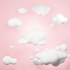 3d rendering of weather forecast icon on clean background for mock up and web banner. Cartoon interface design. minimal metaverse concept.