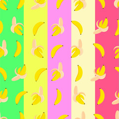 banana summer vibes seamless pattern for print or decoration