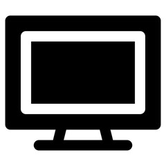 Television icon vector 
