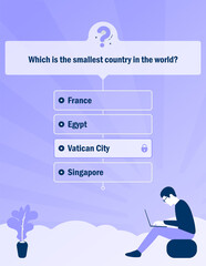 Quiz, Exam, Social media quiz game template & background, Question, Objective question for team building activities, Assessment