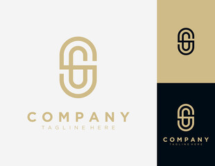 Initial letter SG logo design template. - obrazy, fototapety, plakaty