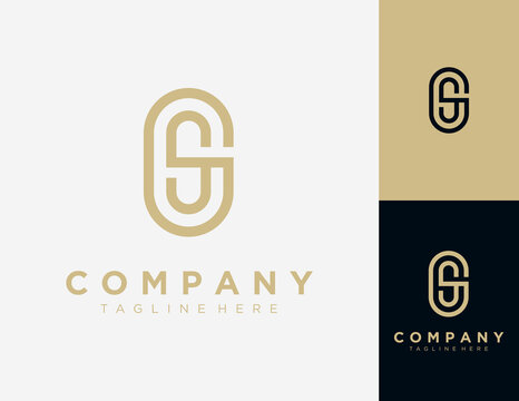 Initial letter GS logo design template.