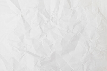 White paper sheet texture background with crumpled wrinkled and rough pattern, empty blank paper page material for any design