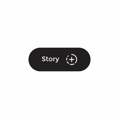 Upload story button icon vector. Social media Element