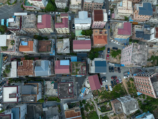 Aerial view of urban village landscape  in Shenzhen city,China