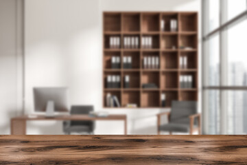 Bright office interior with good place for advertisement