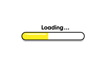 Loadingの文字と45％進捗しているプログレスバー - ローディング・進行中・進捗のイメージ素材
