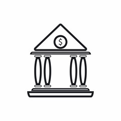 Business and finance icon bank vector illustration 