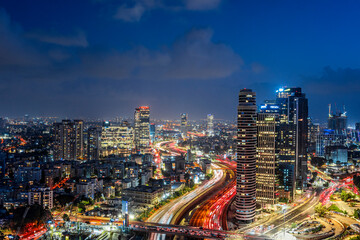 Fototapeta na wymiar Night view of Tel-Aviv - Israel