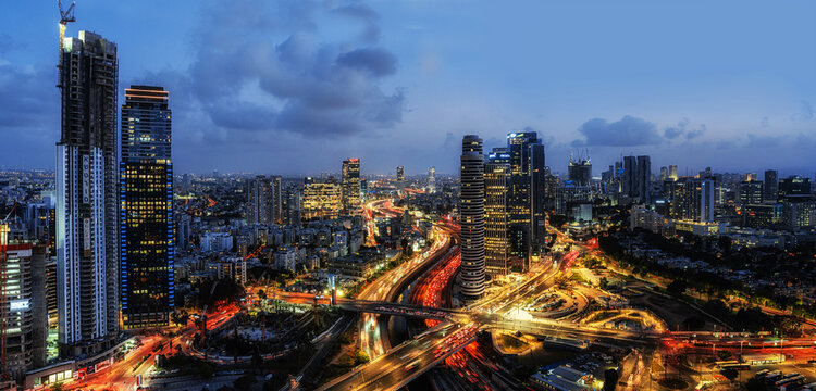Night view of Tel-Aviv - Israel