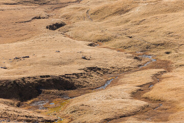 A stream fows on Mondeval area among the  Dolomites