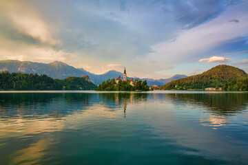 Bled Island in Lake Bled, Slovenia