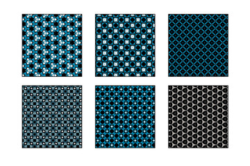 Blue Tessellation Patterns and Artwork. 
Named for the feeling of tessellated patterning the artwork is the parent artwork for this set of 6 patterns.  