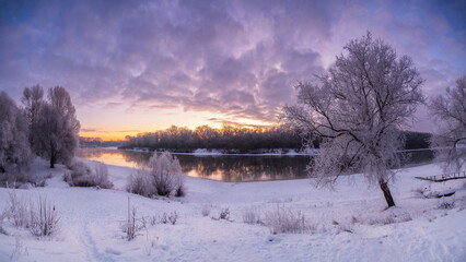 sunrise on the river