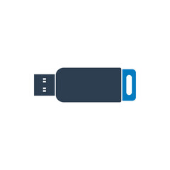 Flash Drive Icon. Editable Vector EPS Symbol Illustration.