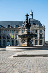 Fototapeta na wymiar Fontaine des Trois Graces on Place de la Bourse in Bordeaux, France