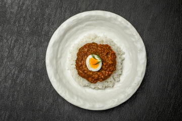 ドライカレー　キーマカレー　dry curry and rice set