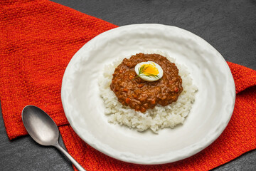 ドライカレー　キーマカレー　dry curry and rice set